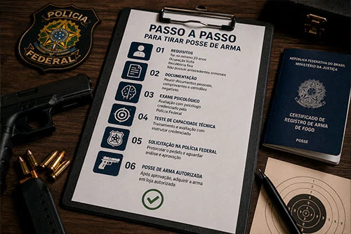 Como tirar posse de arma no Brasil: guia completo atualizado